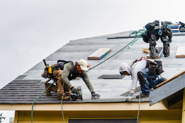 Professional Roofing technician working in North Bend, PA